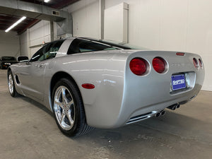 2004 Chevrolet Corvette Coupe Silver Back Left View